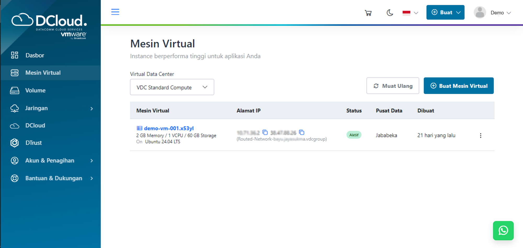 DCloud VMware VM